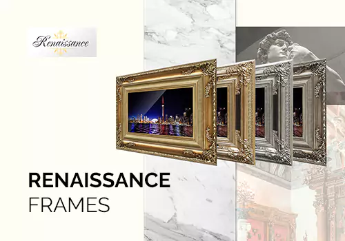 Renaissance Frames offers ornate frames for Mirror TVs, blending historical art with modern tech.