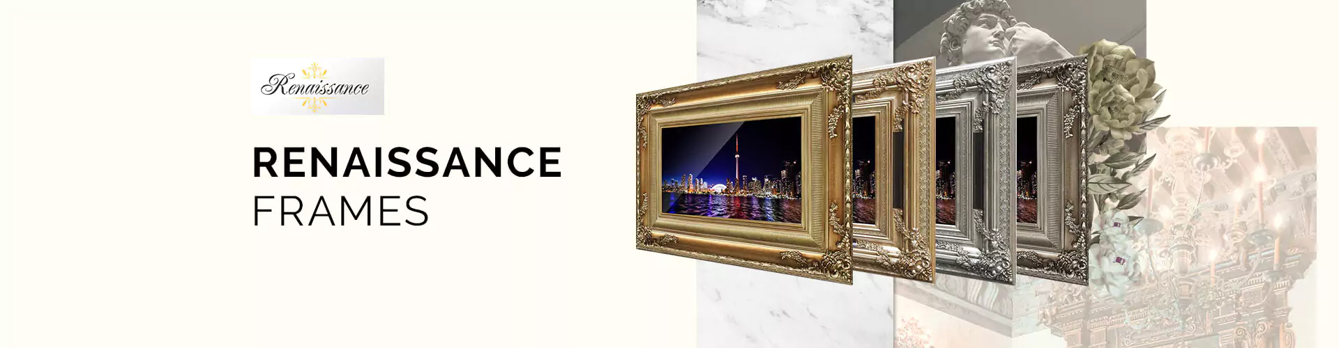 Renaissance Frames offers ornate frames for Mirror TVs, blending historical art with modern tech.